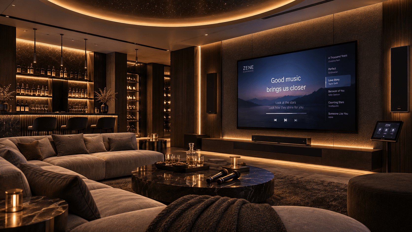 Home Karaoke designed into a luxury residence
