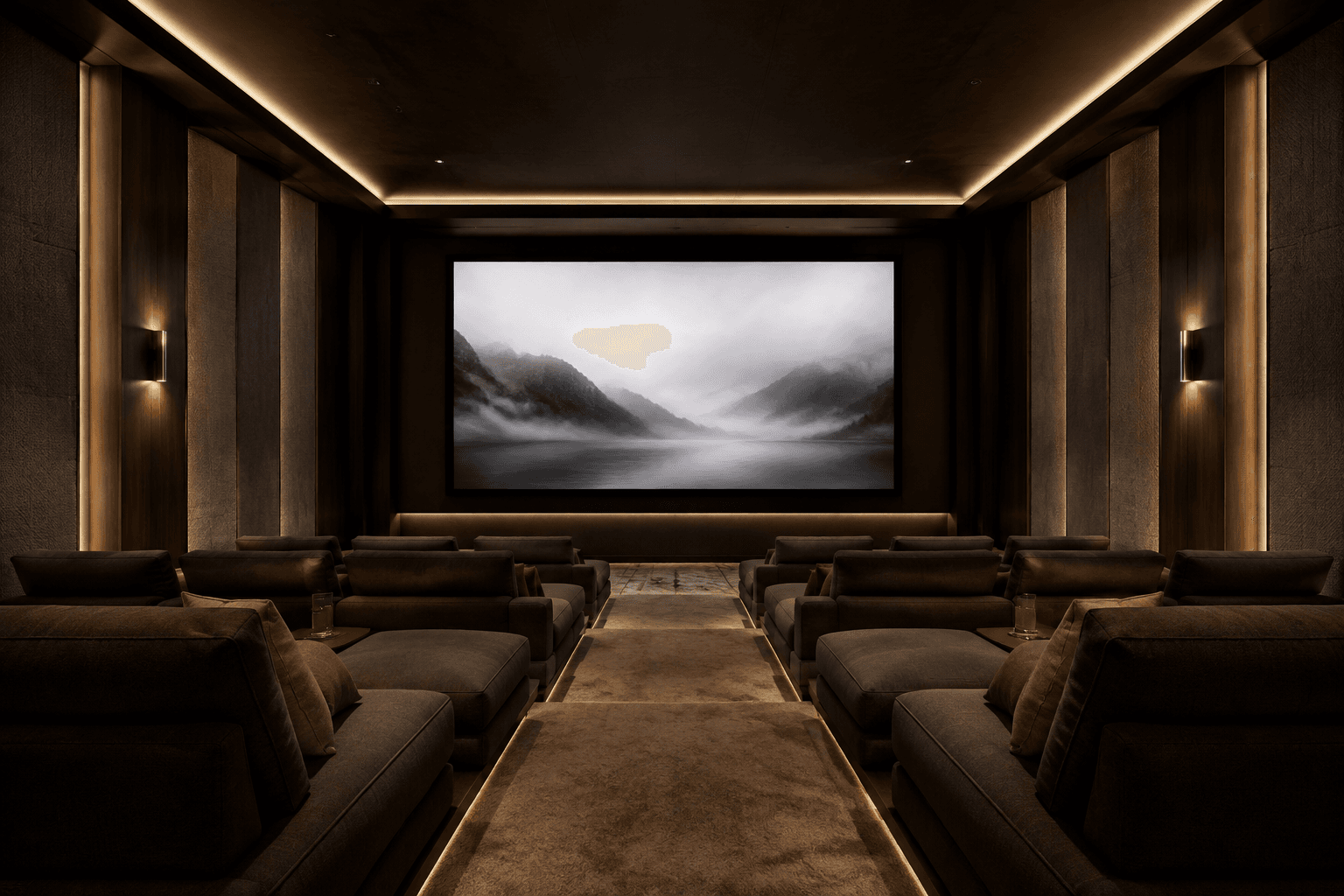 Tailored private cinema interior
