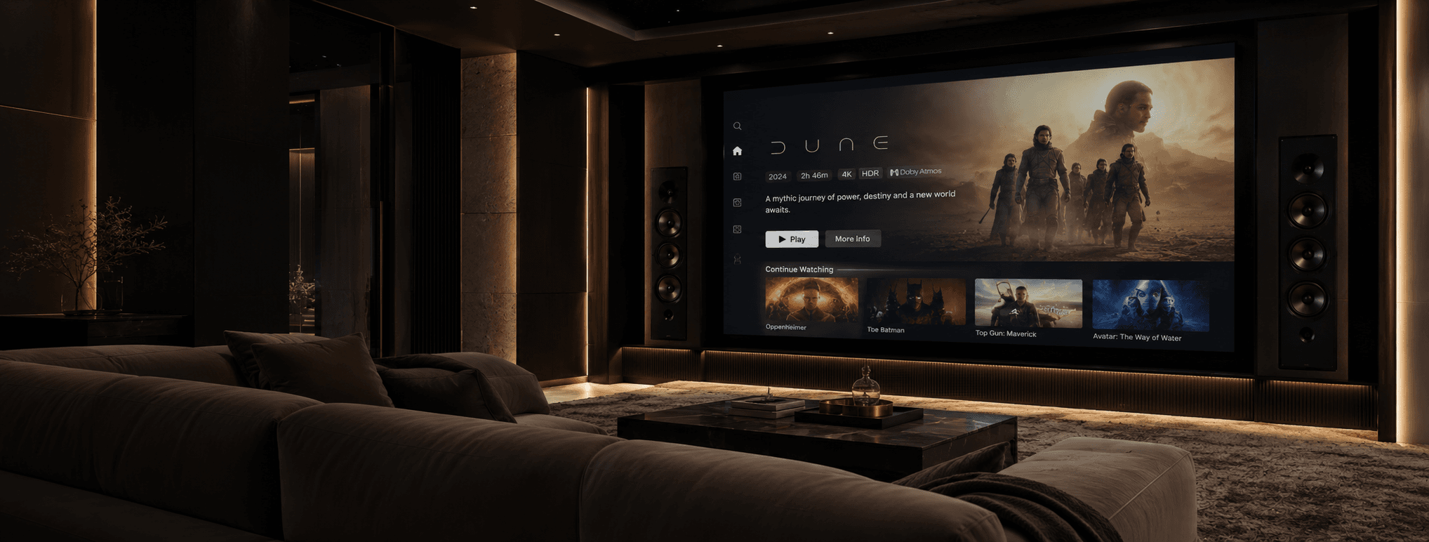 Cinema screen and loudspeakers working as one system